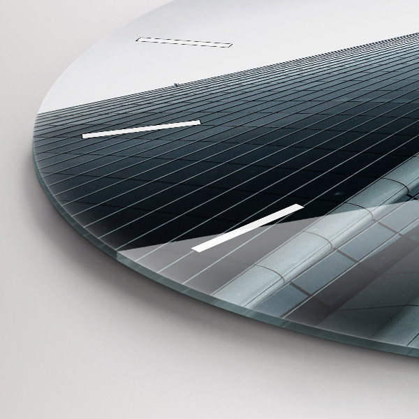 Round glass clock Skyscraper in Milan