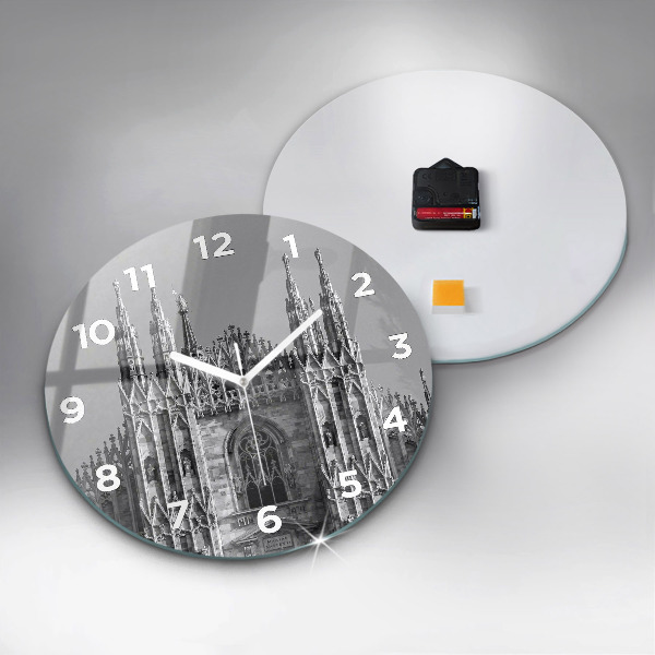 Round glass clock Milan Cathedral