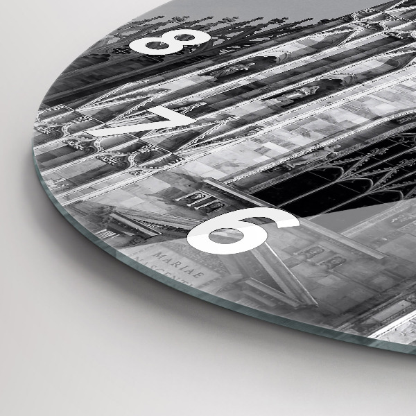 Round glass clock Milan Cathedral