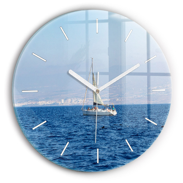 Round glass clock Yacht in Tenerife
