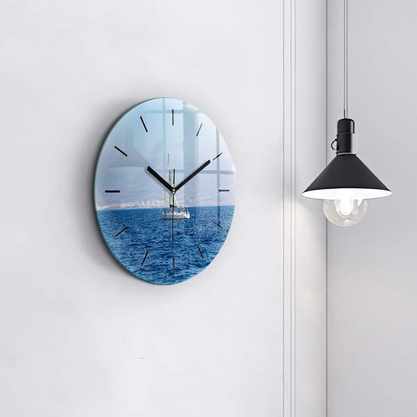 Round glass clock Yacht in Tenerife