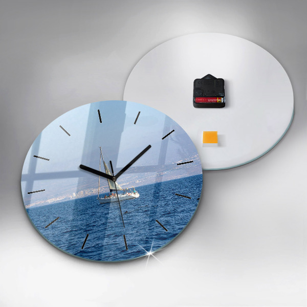 Round glass clock Yacht in Tenerife