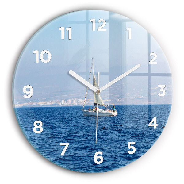 Round glass clock Yacht in Tenerife