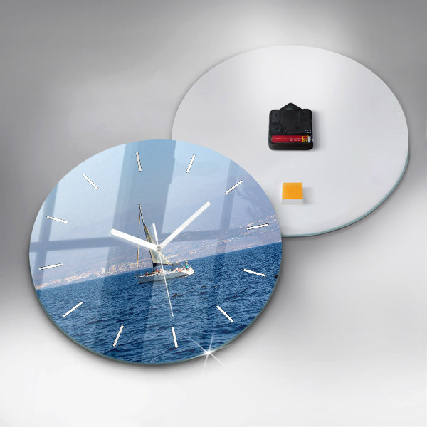 Round glass clock Yacht in Tenerife