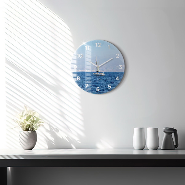 Round glass clock Yacht in Tenerife