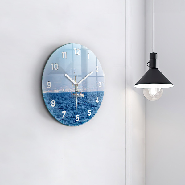 Round glass clock Yacht in Tenerife