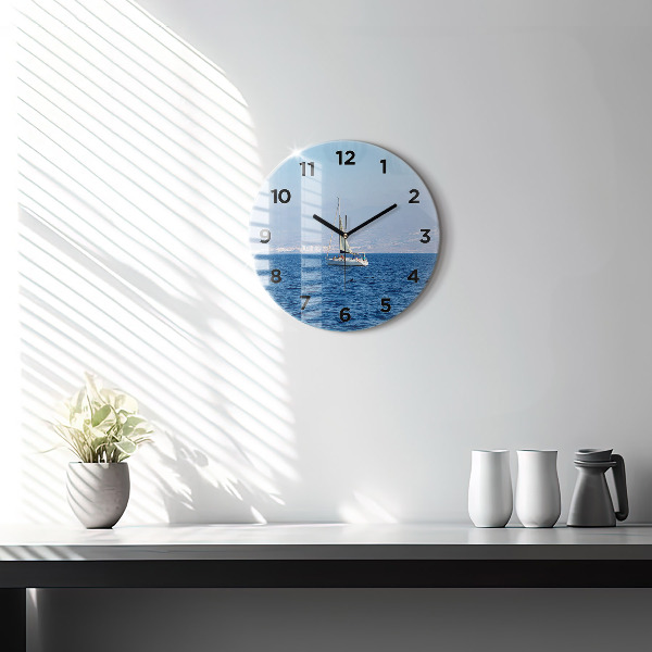 Round glass clock Yacht in Tenerife