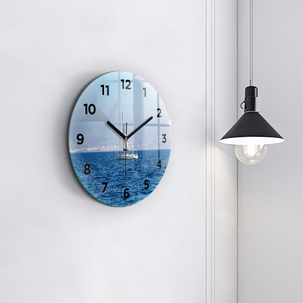 Round glass clock Yacht in Tenerife