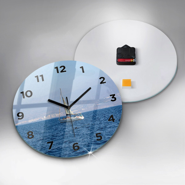 Round glass clock Yacht in Tenerife