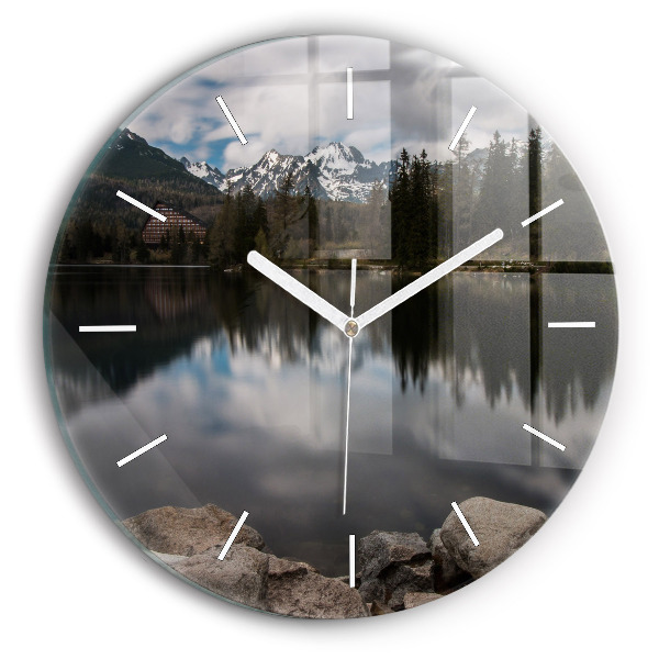 Round glass clock High Tatras in Slovakia