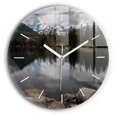 Round glass clock High Tatras in Slovakia