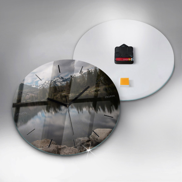 Round glass clock High Tatras in Slovakia