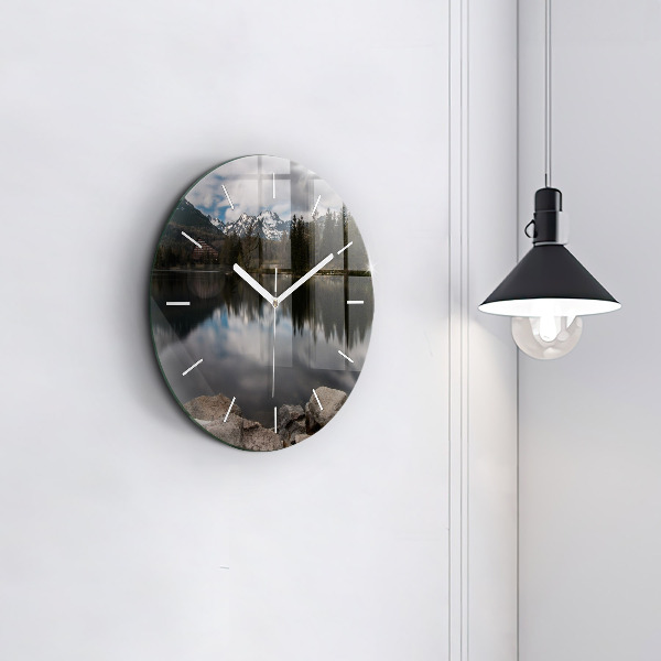 Round glass clock High Tatras in Slovakia