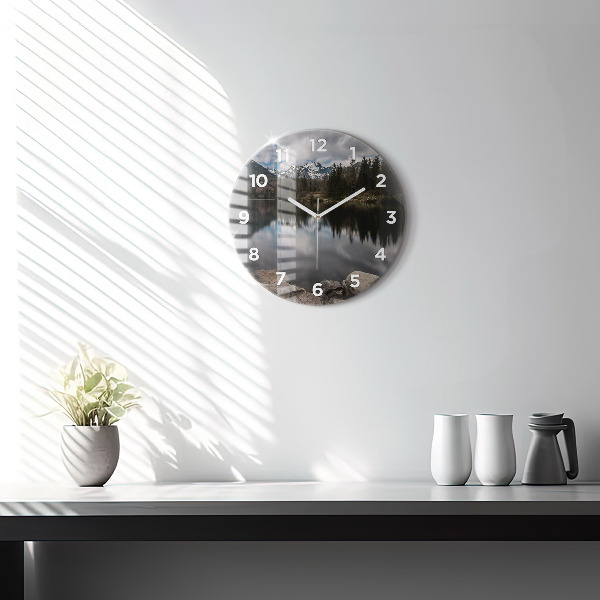 Round glass clock High Tatras in Slovakia