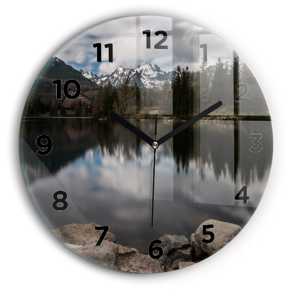 Round glass clock High Tatras in Slovakia