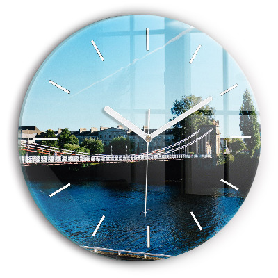 Round glass clock Southportland Scotland