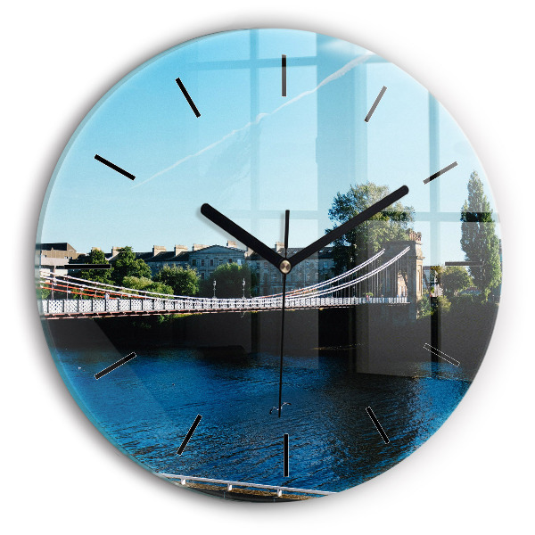 Round glass clock Southportland Scotland