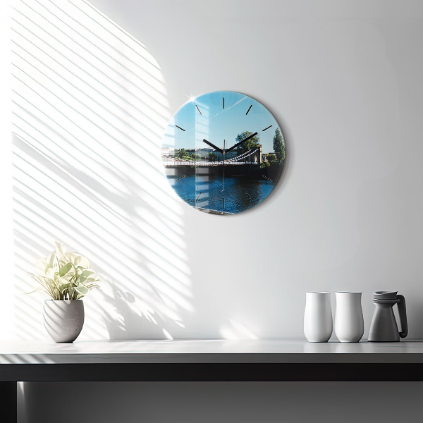 Round glass clock Southportland Scotland