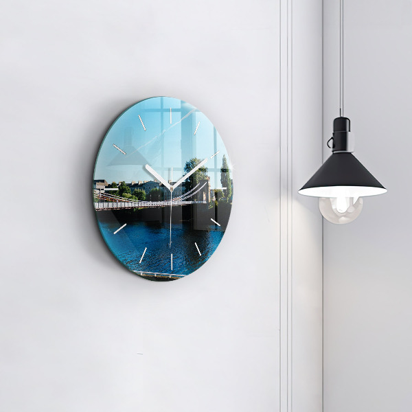 Round glass clock Southportland Scotland