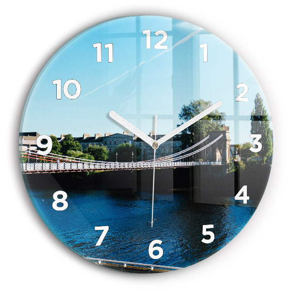 Round glass clock Southportland Scotland