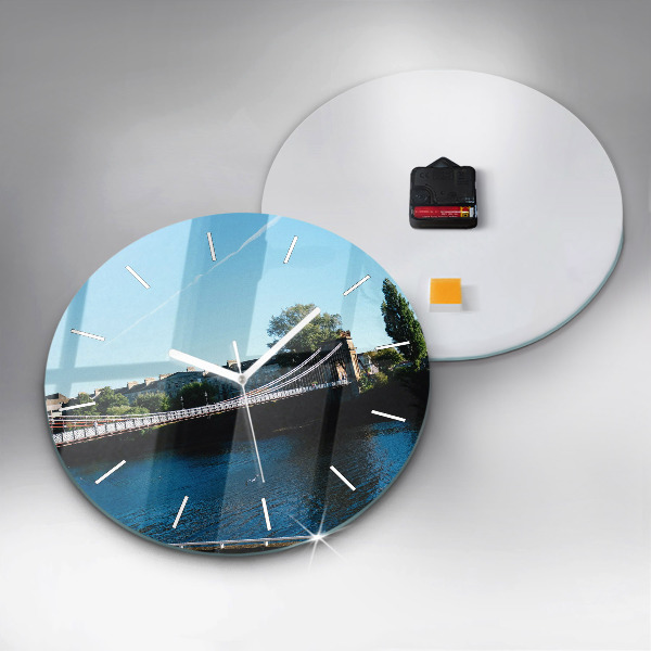 Round glass clock Southportland Scotland
