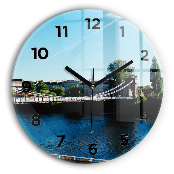 Round glass clock Southportland Scotland