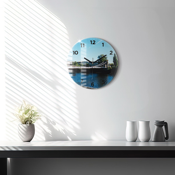 Round glass clock Southportland Scotland