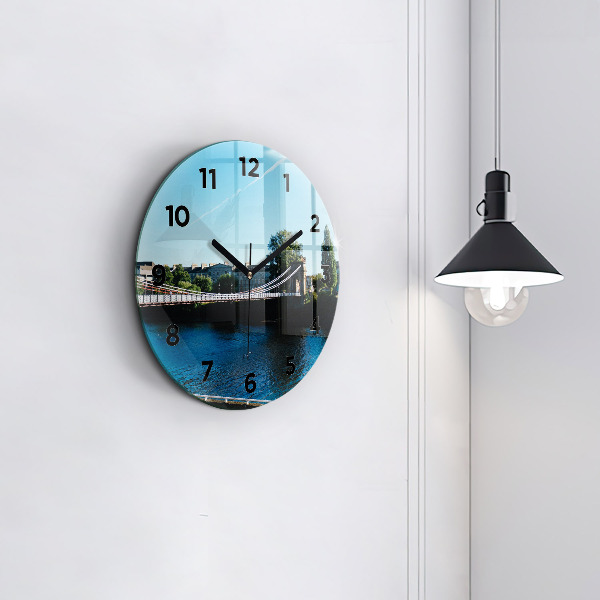 Round glass clock Southportland Scotland