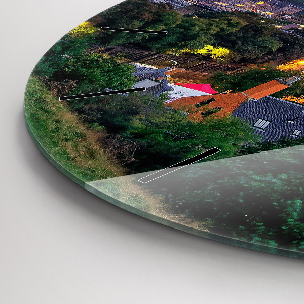 Round glass clock Edinburgh from Calton Hill