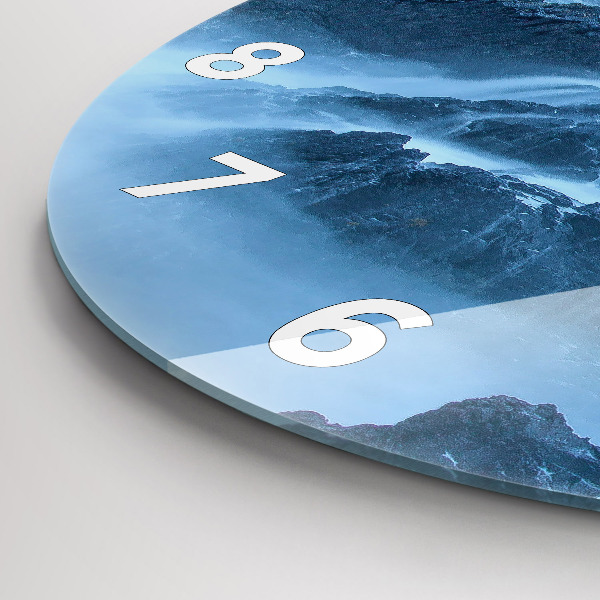Round glass clock Lighthouse