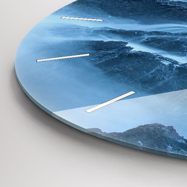 Round glass clock Lighthouse