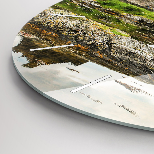 Round glass clock Eilean Donan Castle Scotland