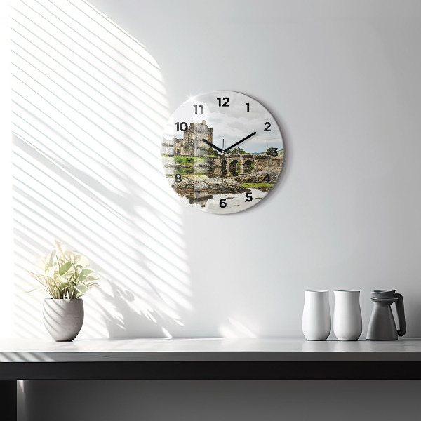 Round glass clock Eilean Donan Castle Scotland