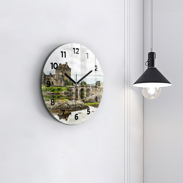 Round glass clock Eilean Donan Castle Scotland