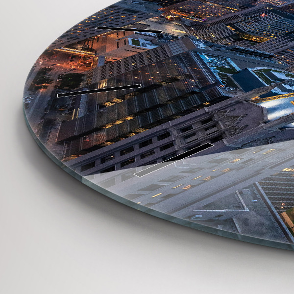 Round glass clock Photo of Chicago