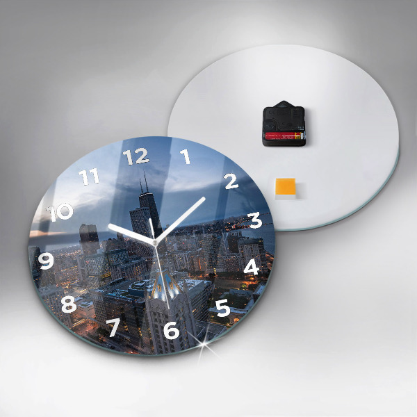 Round glass clock Photo of Chicago