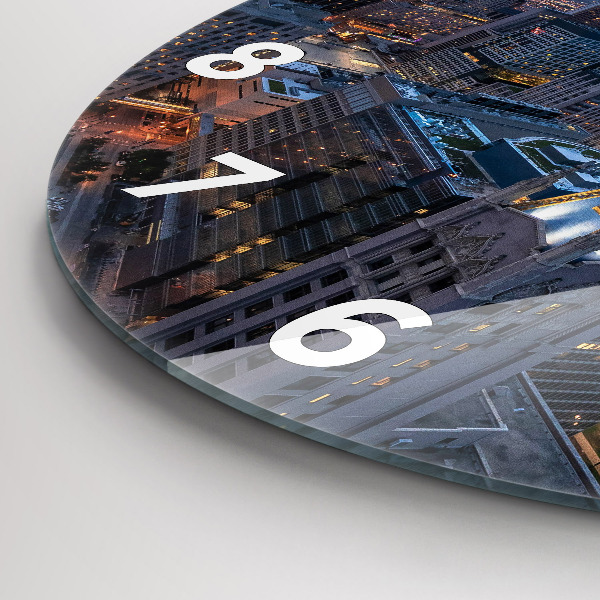 Round glass clock Photo of Chicago