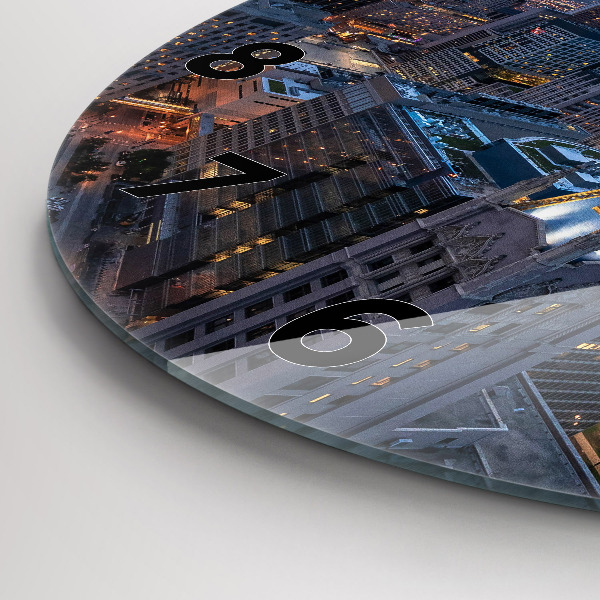 Round glass clock Photo of Chicago