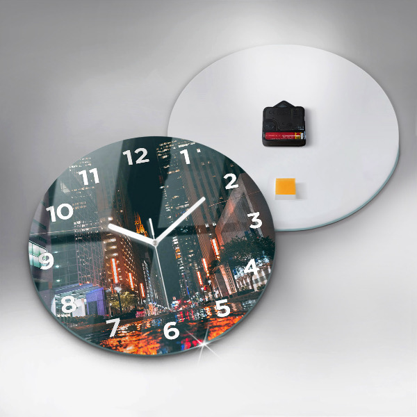 Round glass clock Hotel in Houston