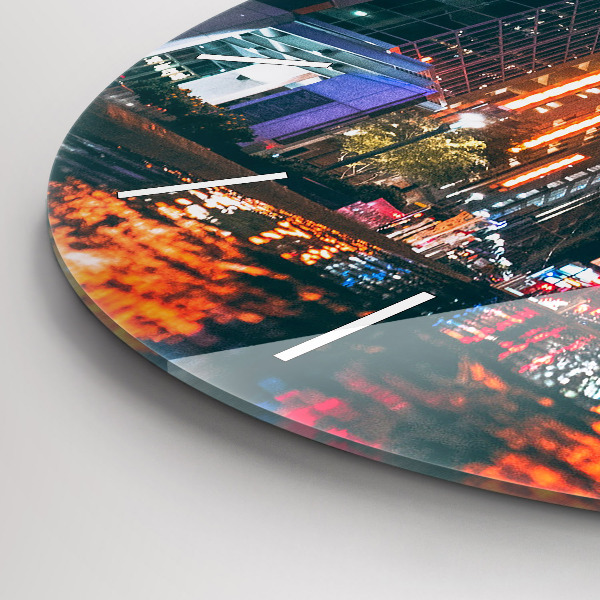 Round glass clock Hotel in Houston
