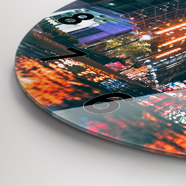Round glass clock Hotel in Houston