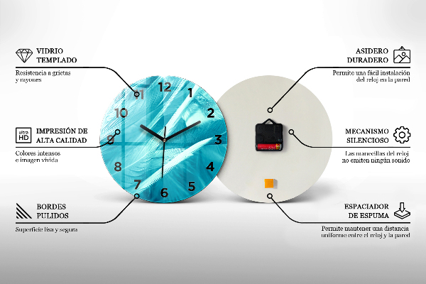 Round glass clock Philadelphia City Skyline
