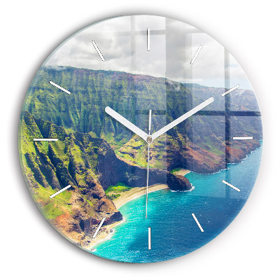 Round glass clock The Sea in Hawaii