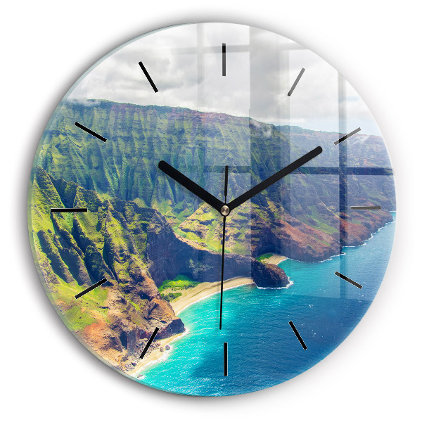 Round glass clock The Sea in Hawaii