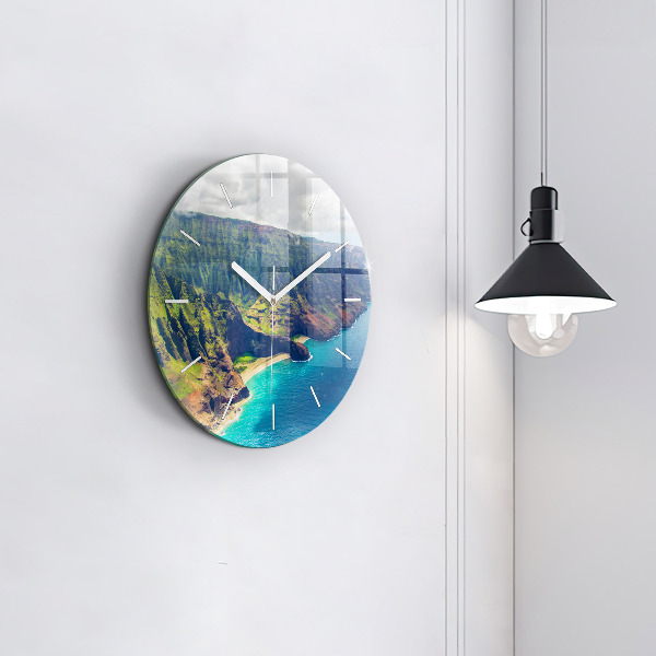 Round glass clock The Sea in Hawaii