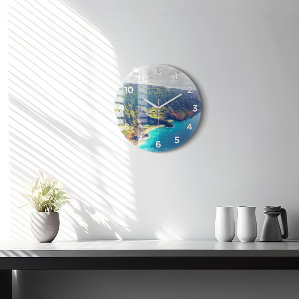 Round glass clock The Sea in Hawaii