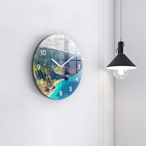 Round glass clock The Sea in Hawaii