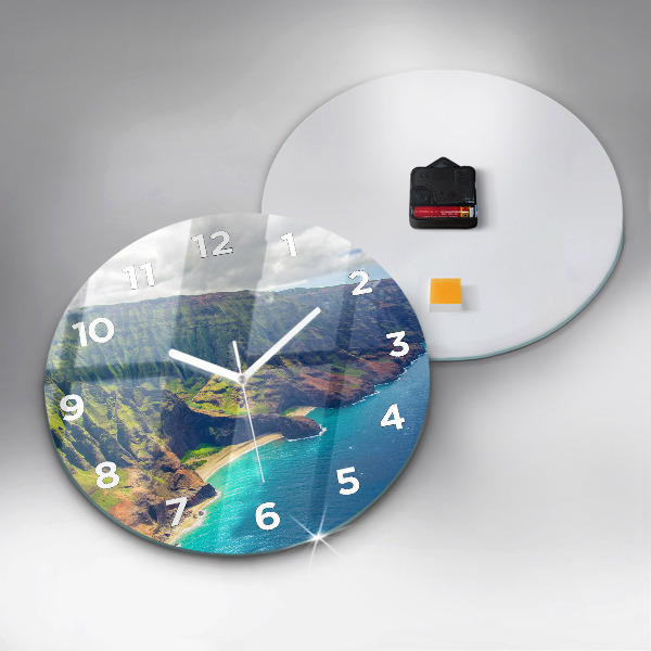 Round glass clock The Sea in Hawaii