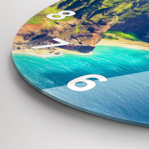 Round glass clock The Sea in Hawaii