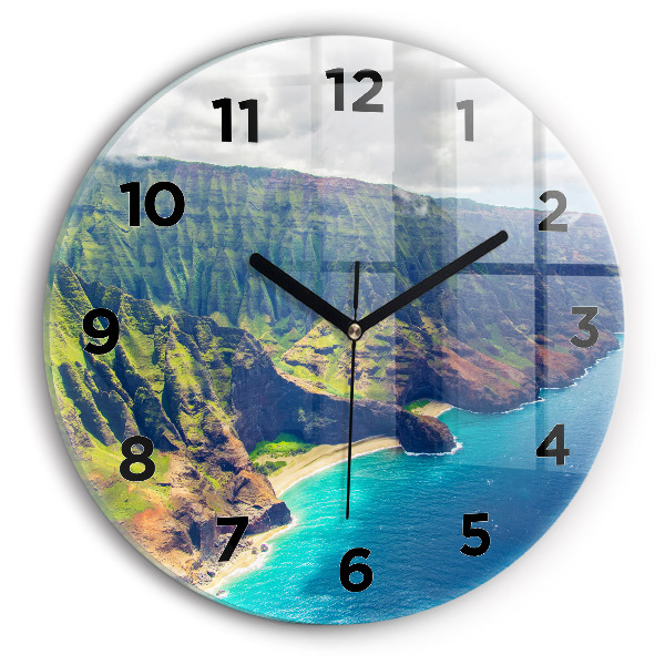 Round glass clock The Sea in Hawaii